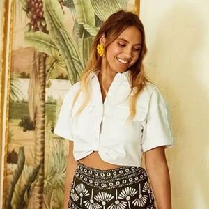 Dillards Antonio Melani x The Nat Note white top